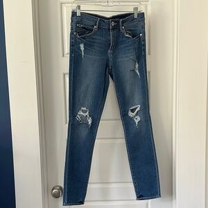Articles Of Society Blue Skinny Jeans Distressed Style